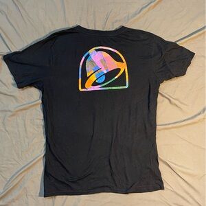 Women's Taco Bell V-Neck Graphic Tee Employee SWAG Work Uniform Medium